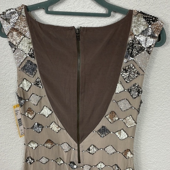 NWT Alice + Olivia Vista Beaded Dress Retro Flapper Sparkle Mini Sz 0 - Picture 6 of 17
